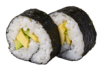 Avocado maki sushi rolls