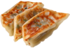 Gyoza dumplings with golden pan-fried bases