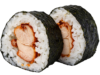Chicken sushi rolls wrapped in nori
