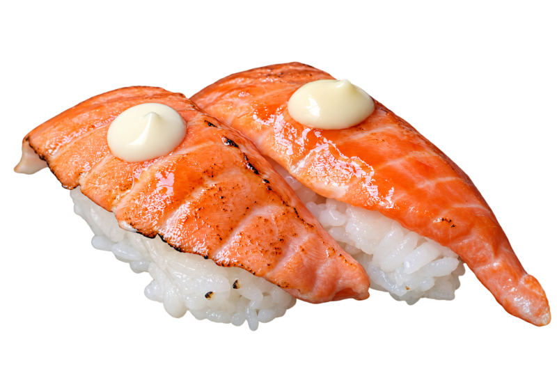 Torched Salmon Nigiri with Mayo